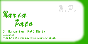 maria pato business card