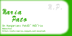 maria pato business card